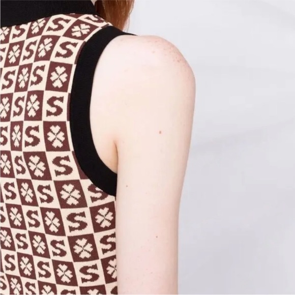 Sandro Knit Logo Shift Shirt Dress - Picture 6 of 15